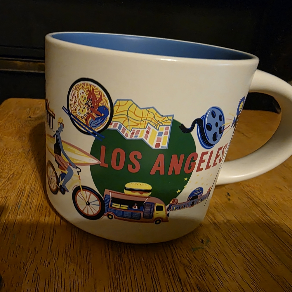 Starbucks Los Angeles White and Blue Mug